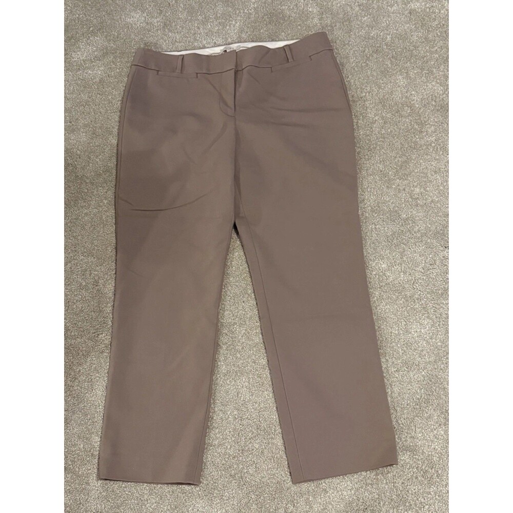 Ann Taylor Loft Marisa Trouser Women's Size 10 Tan Brown Pants Work weekend